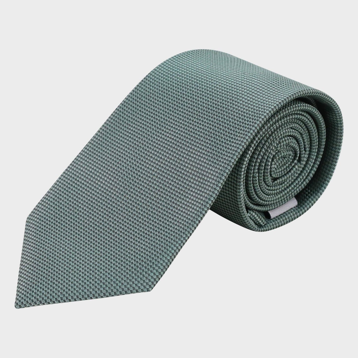 Plain Waffle Microfibre Tie: Green