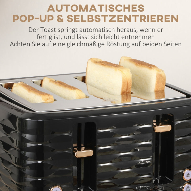 Kettle and Toaster Set: Black