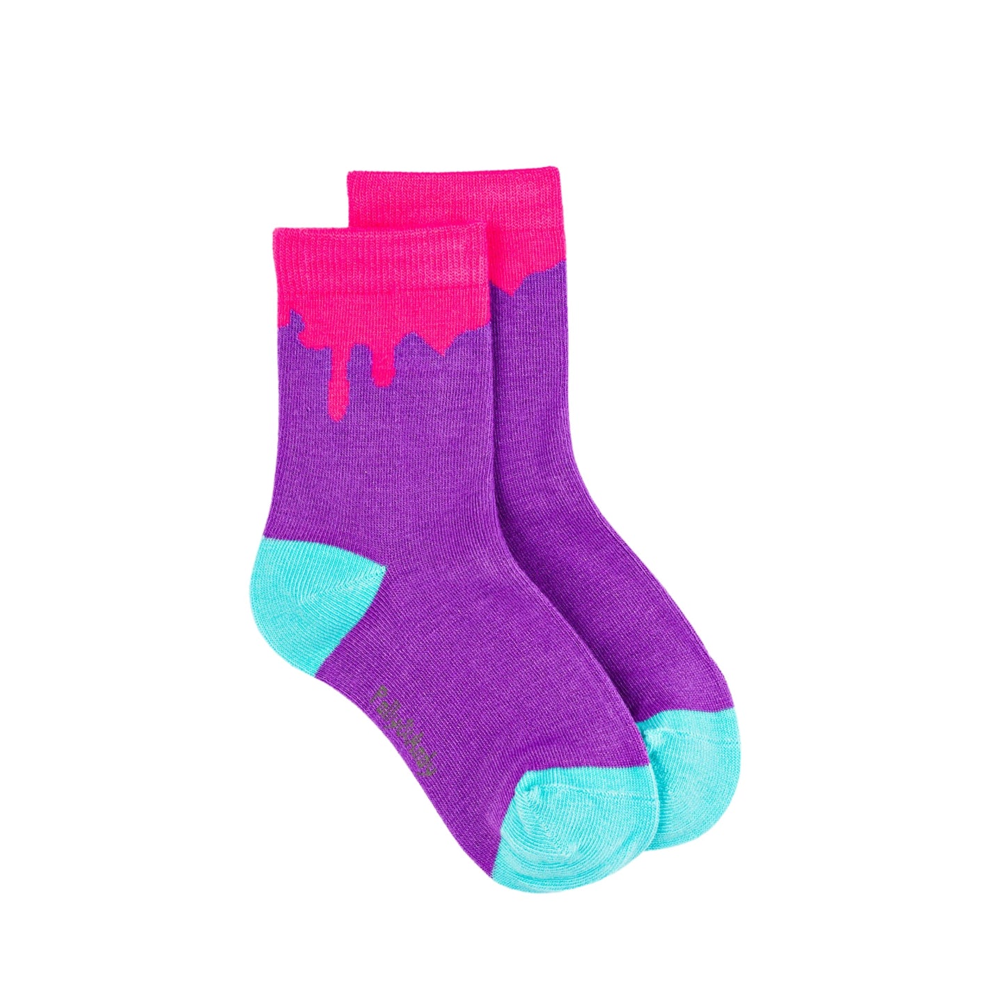 Pink Paint Drip Bamboo Sock (seamless toe)