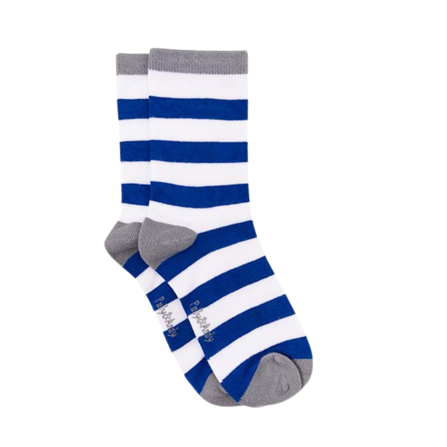 Blue & White Stripe Bamboo Sock (seamless toe)