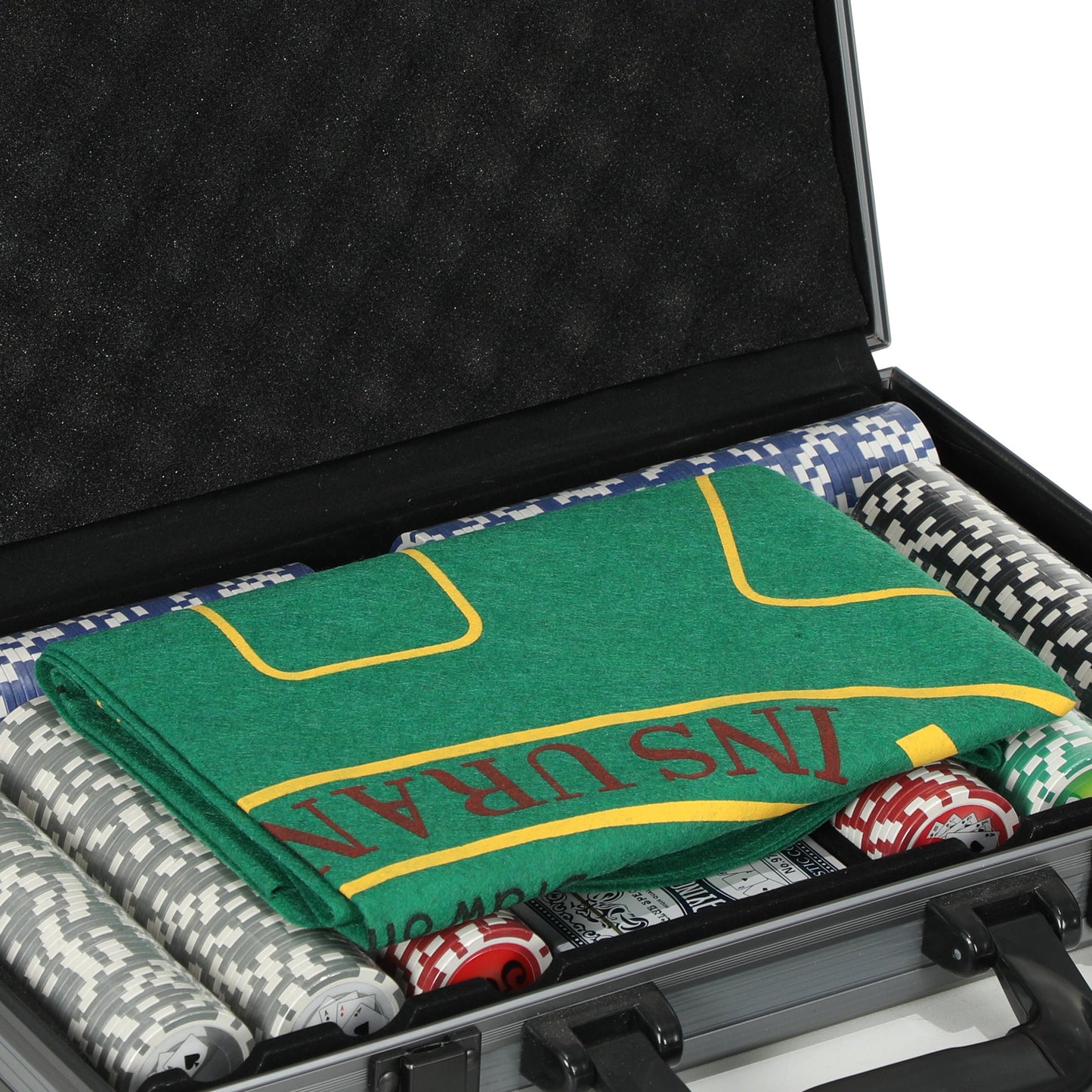 SPORTNOW Poker Case, Complete Set with 400 Chips and Accessories