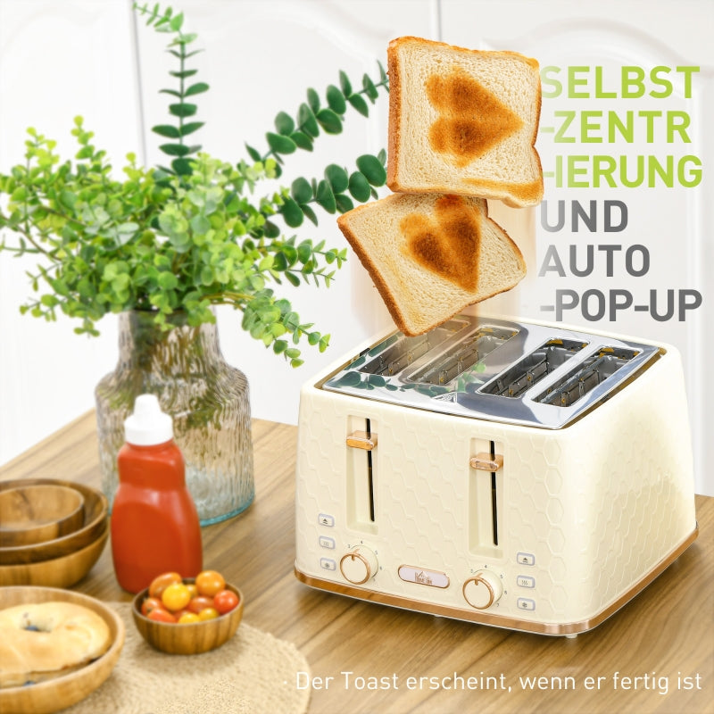 Kettle and Toaster Set Beige