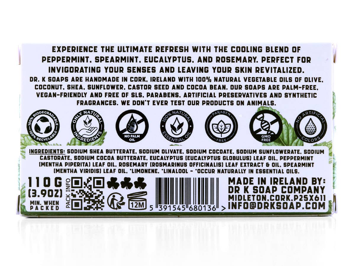 Dr K's Irish Handmade Soaps, All Natural: Cool Mint