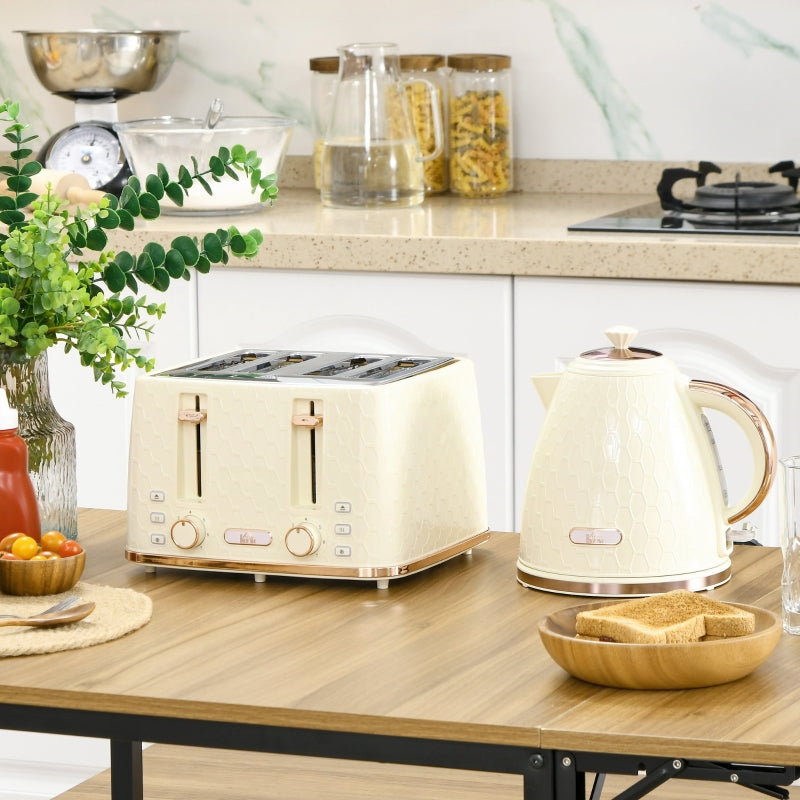 Kettle and Toaster Set Beige