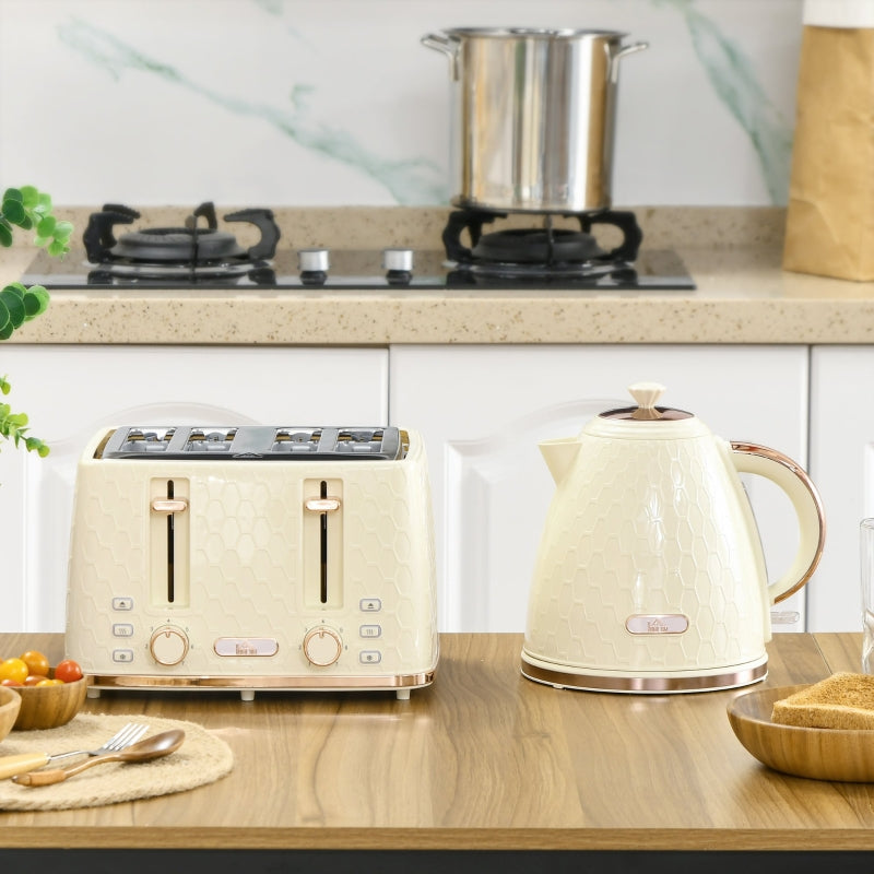 Kettle and Toaster Set Beige