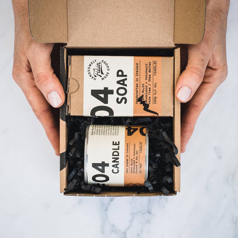 Candle & Soap Gift Set | Mini: 03 | Leather & Oudh