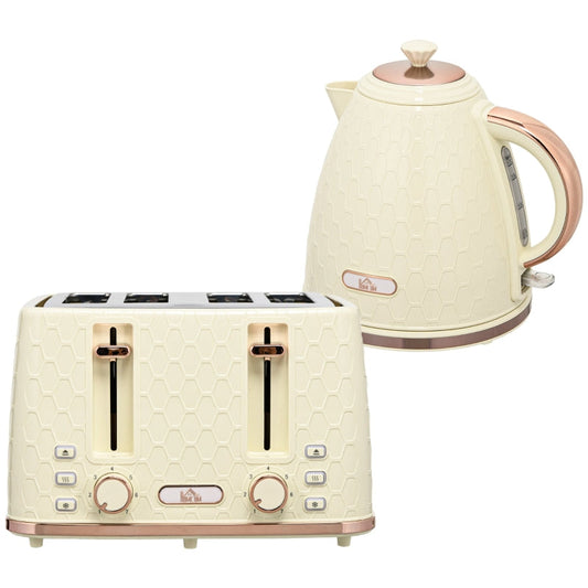 Kettle and Toaster Set Beige