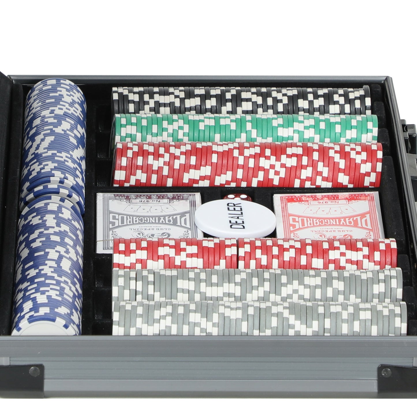 SPORTNOW Poker Case, Complete Set with 400 Chips and Accessories