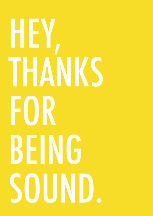 Thanks for being sound ❤️