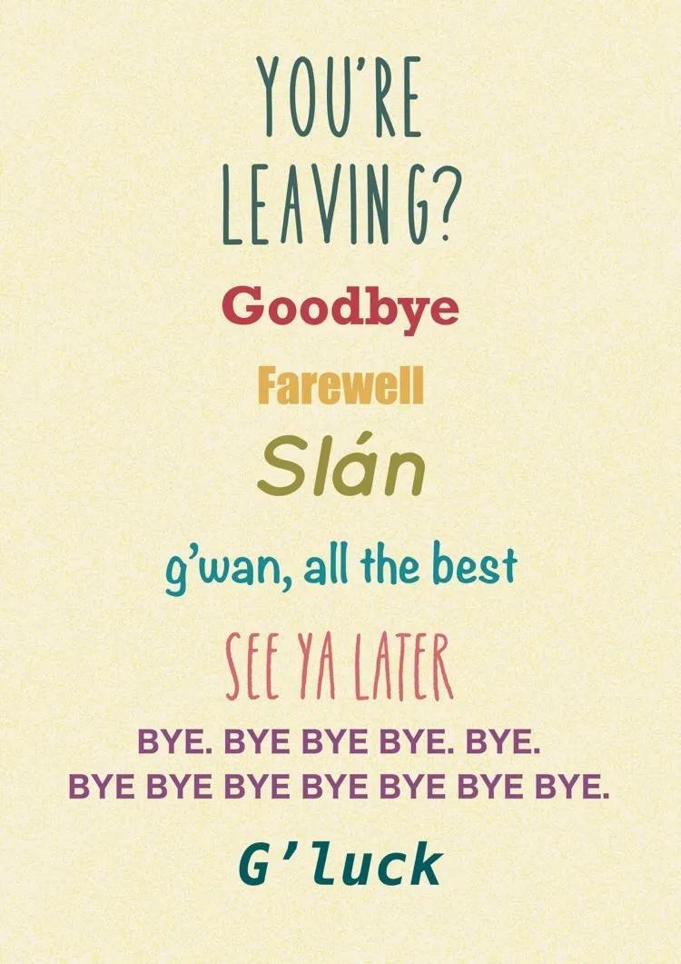 Farewell Card