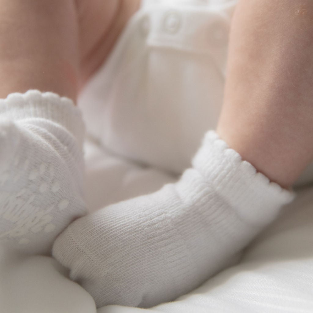 Snugabugz | Blue Mix Baby Socks That Stay On With Non-Slip Soles - 5 Pack Gift Box