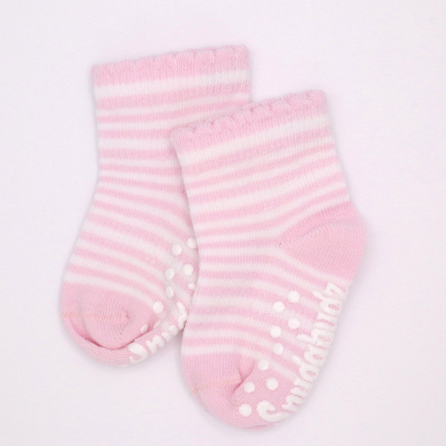 Snugabugz | Baby Socks That Stay On With Non-Slip Soles - Pink Mix 3 Pack