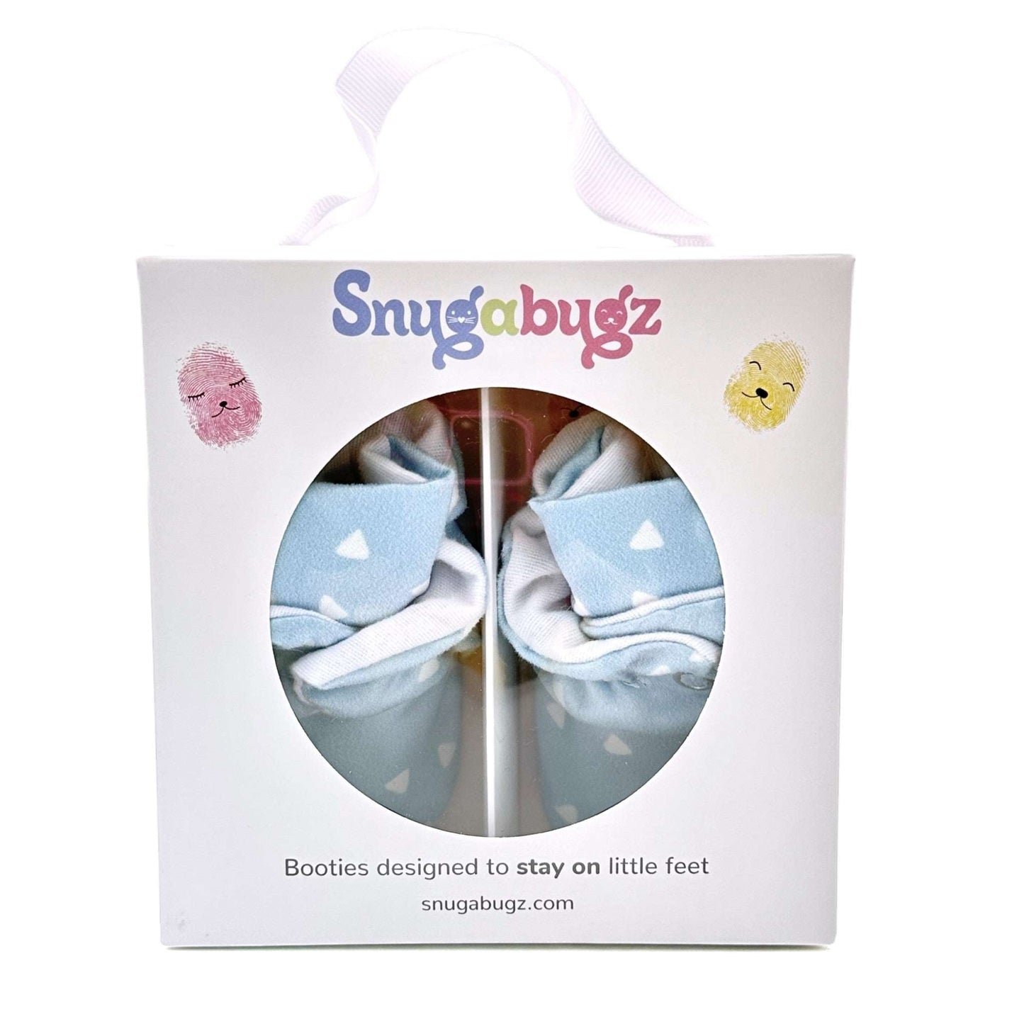 Blue - Stay On Baby Booties With Non-Slip Soles | Snugabugz