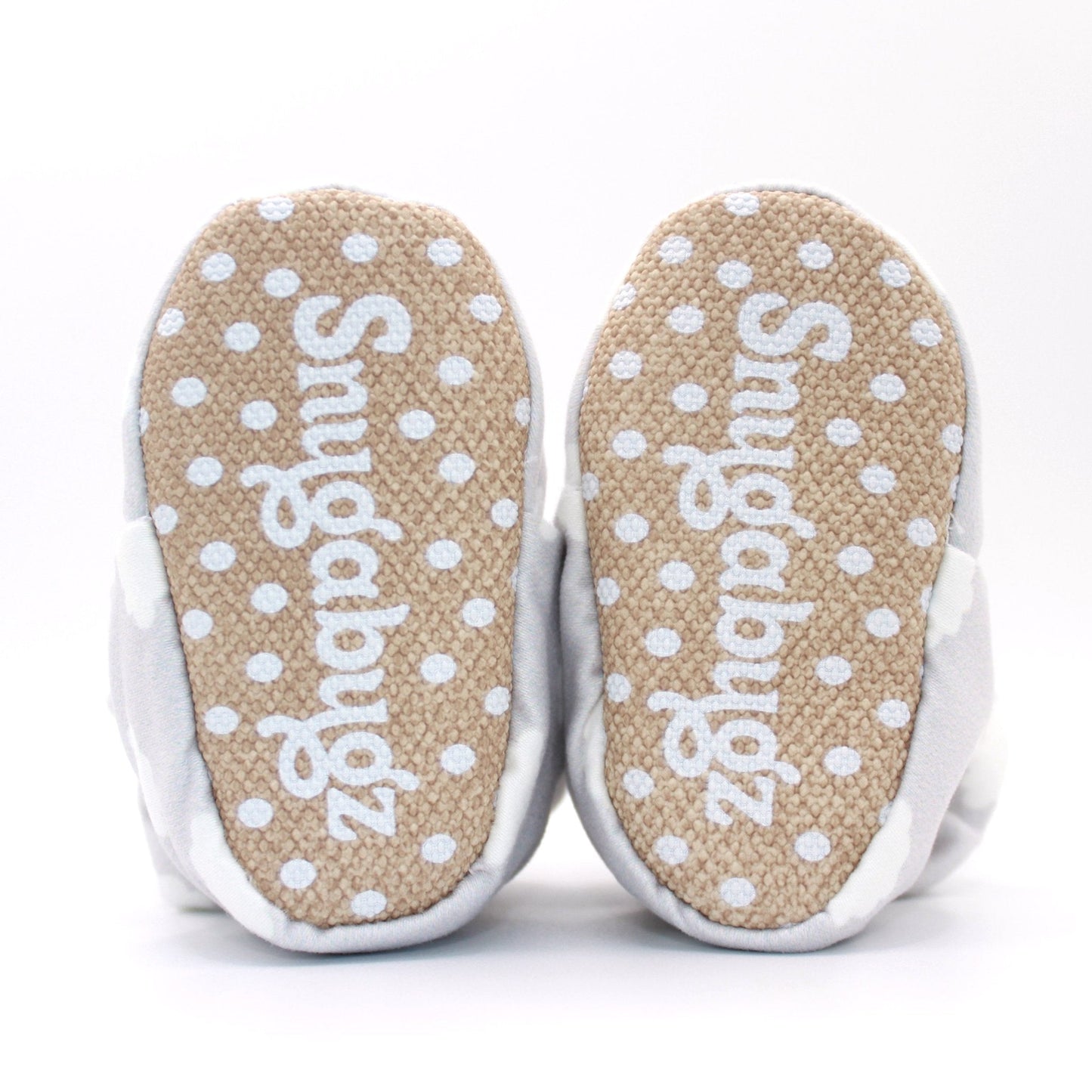 Grey Neutral - Stay On Baby Booties With Non-Slip Soles | Snugabugz