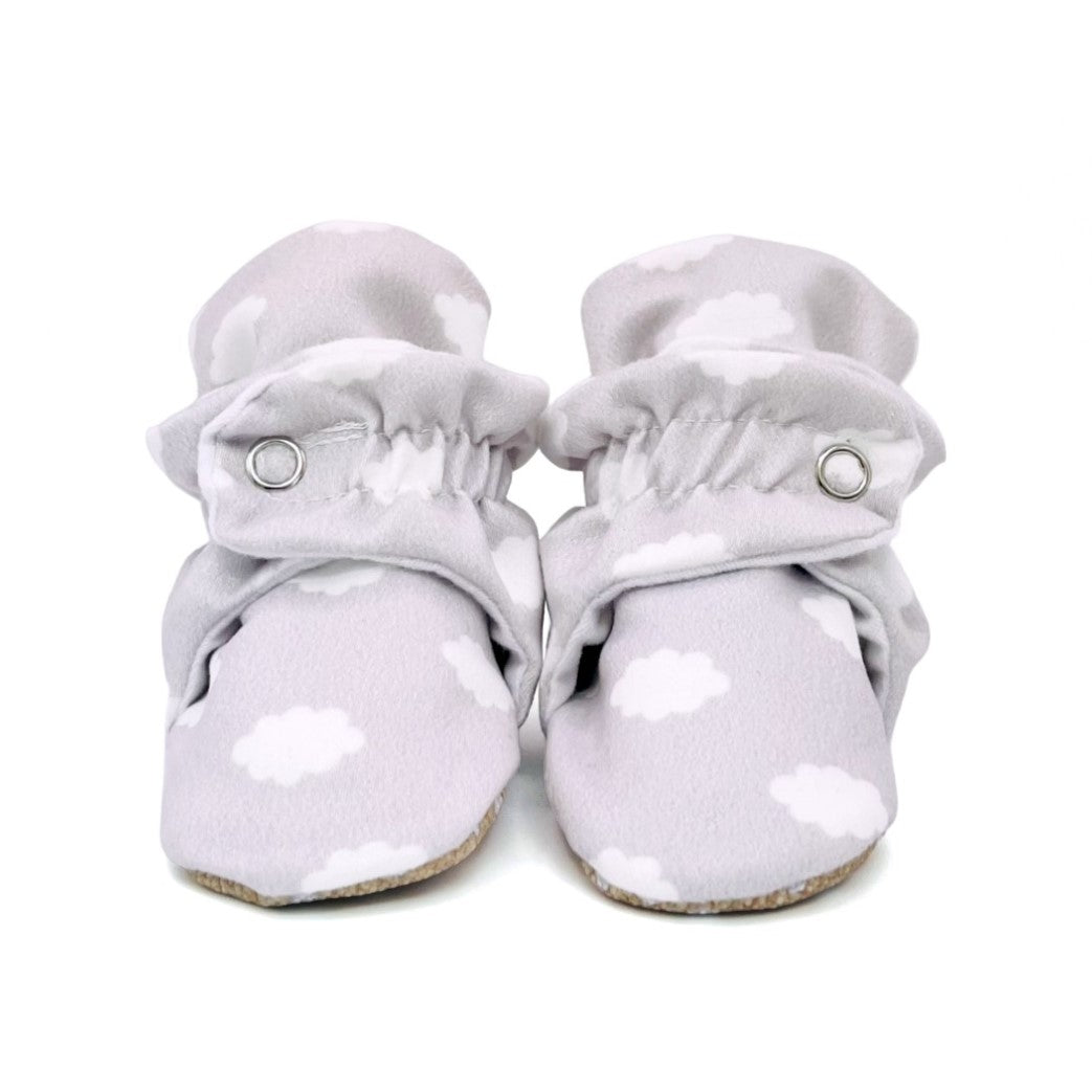 Grey Neutral - Stay On Baby Booties With Non-Slip Soles | Snugabugz