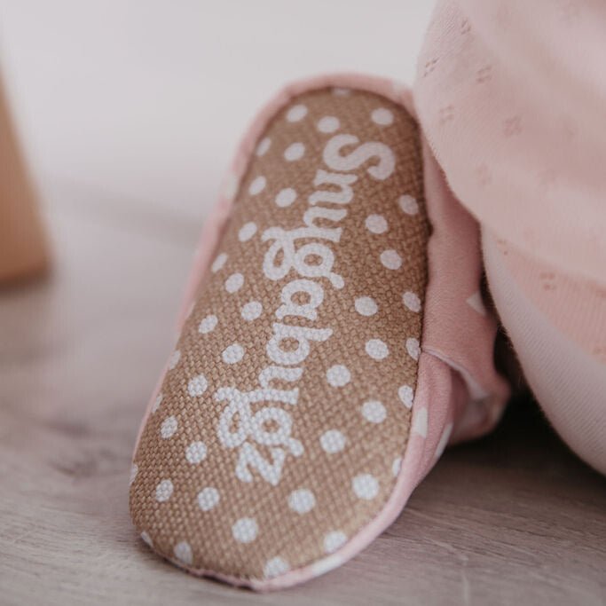 Pink - Baby Booties That Stay-On With Non-Slip Soles | Snugabugz