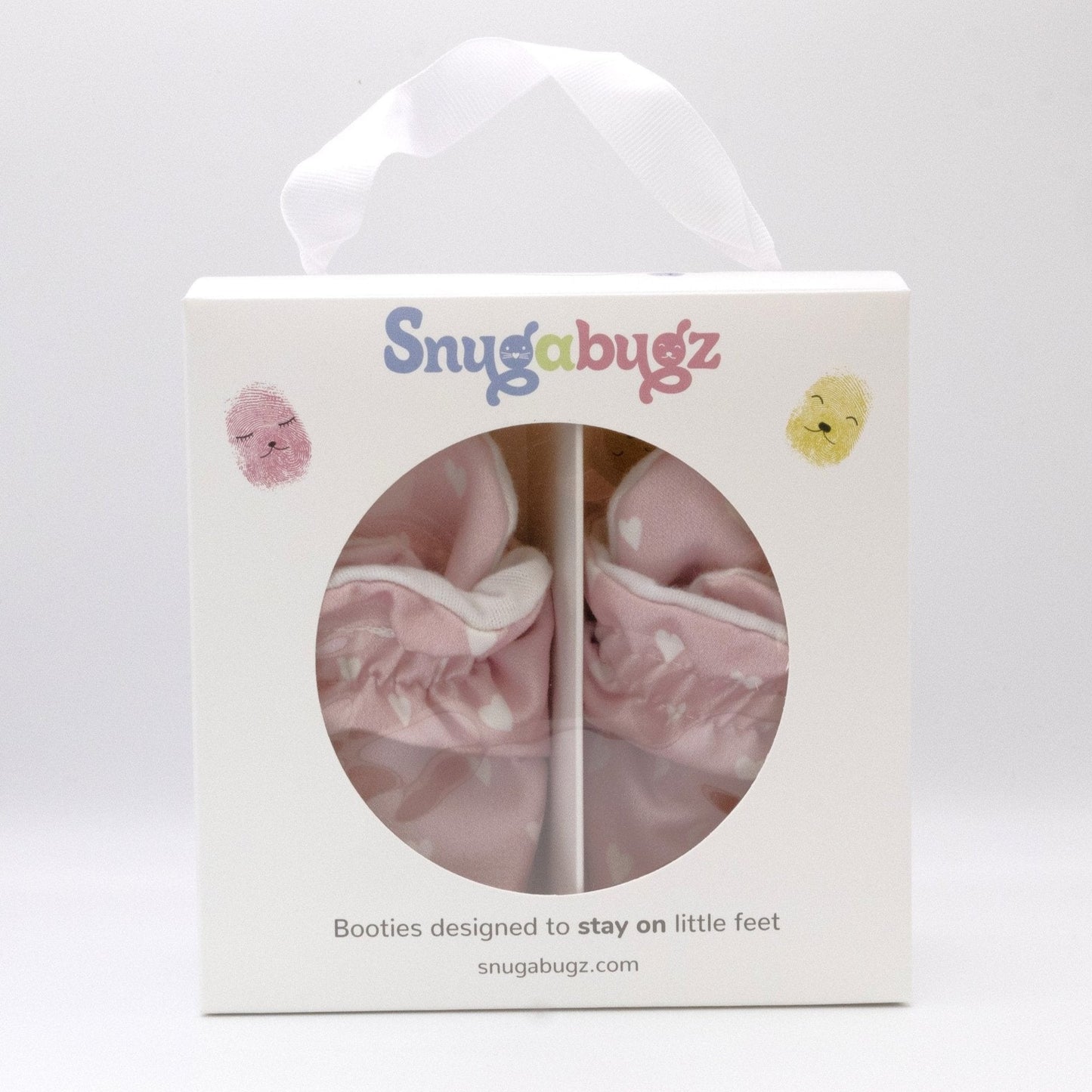 Pink - Baby Booties That Stay-On With Non-Slip Soles | Snugabugz