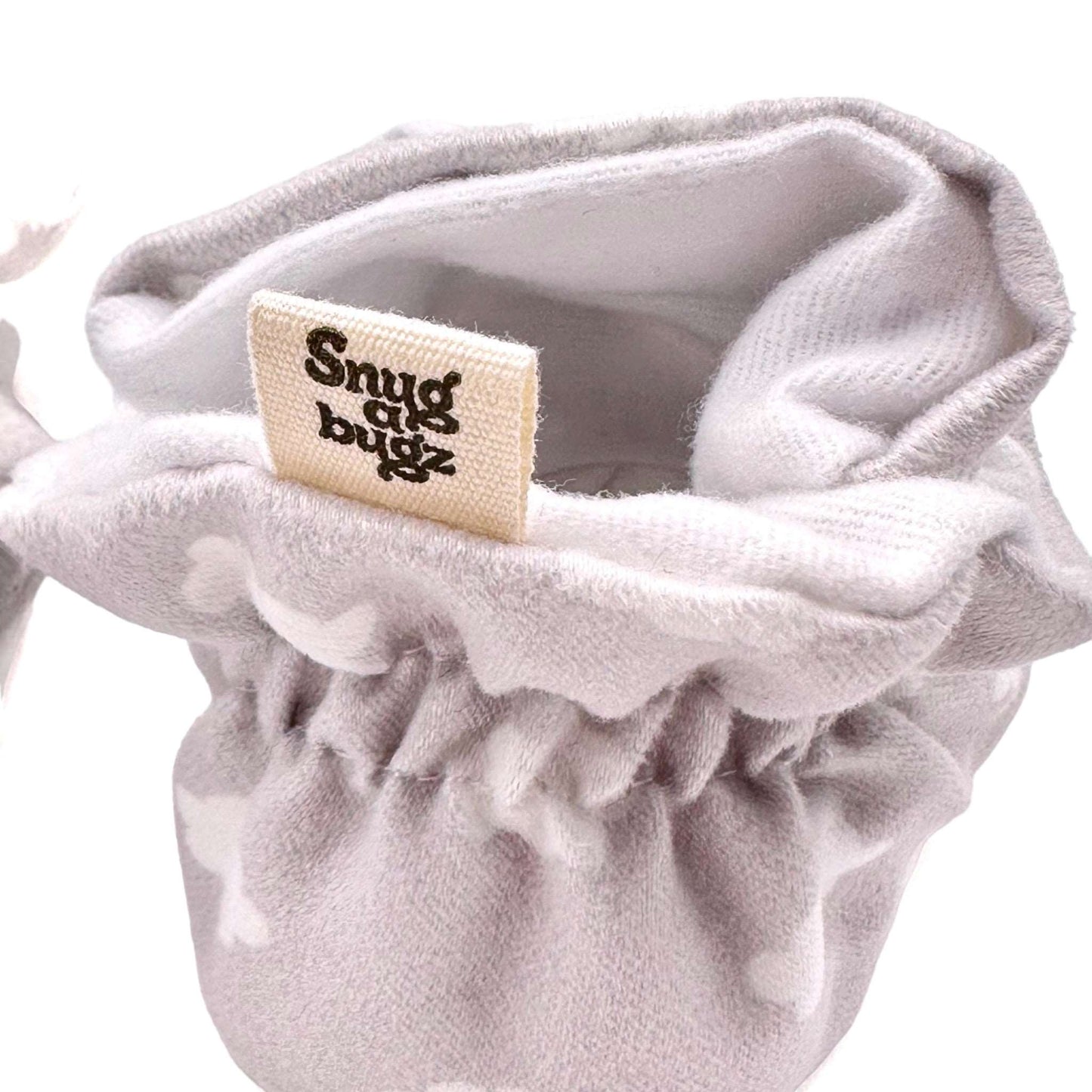 Grey Neutral - Stay On Baby Booties With Non-Slip Soles | Snugabugz