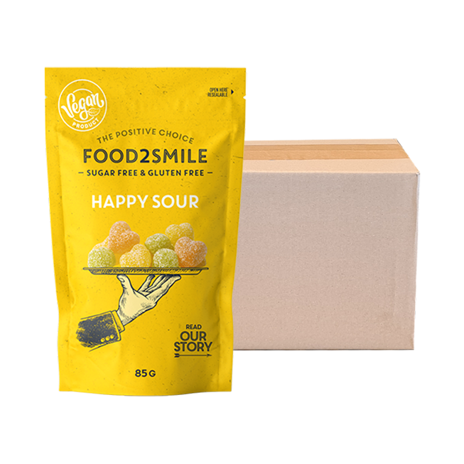 Sugar-free sour candies | Happy Sour 8x85 gram