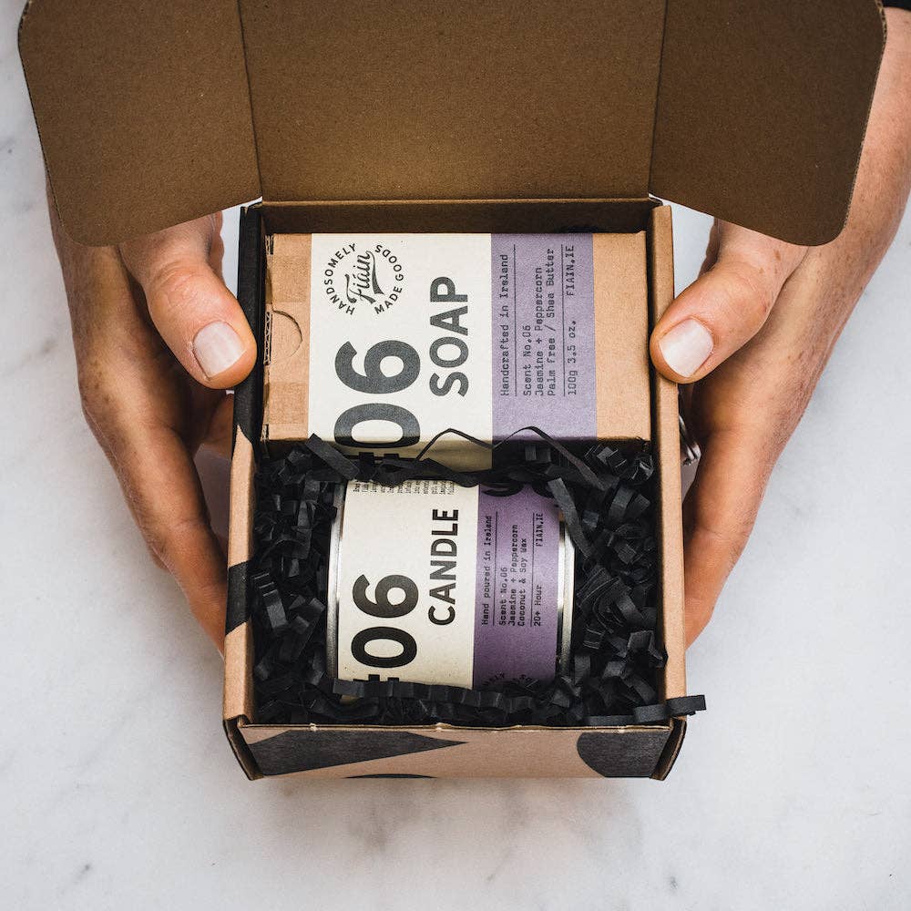 Candle & Soap Gift Set | Mini: 03 | Leather & Oudh